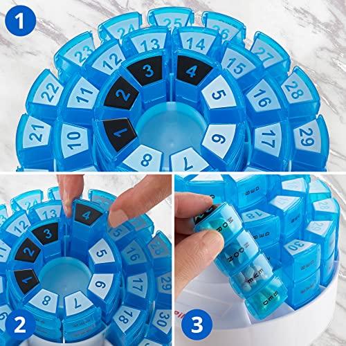 MEDca Monthly Pill Box by MEDca - Smart Prescription Organization with Multiple Daily Doses Section, Removable Compartments Perfect for Travelling