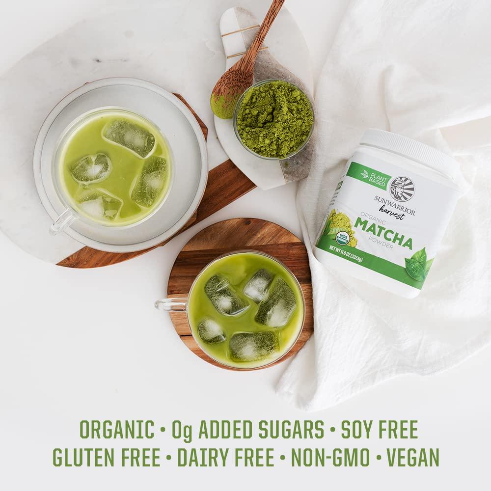 Sunwarrior Matcha Green Tea Powder | Keto Gluten Free Matcha Powder Organic Tea Culinary Grade for Smoothies Baking Teas Lattes Vegan Sugar Free Dairy Free | Harvest Organic Matcha 337g 225 Servings | Sunwarrior