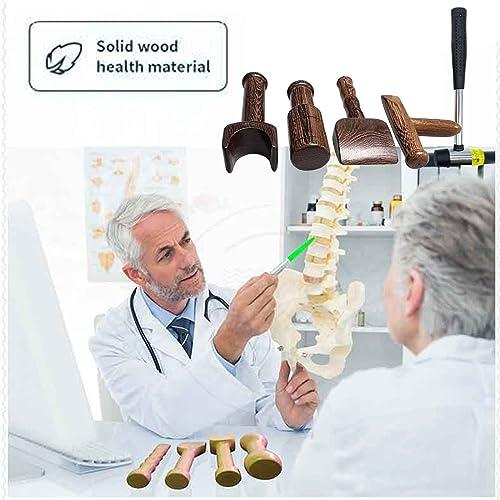 NICHOY NICHOY Massage Hammer Reset Aquipment,Chiropractic Adjustment Tools Hammer and Chisel,Wedge Massager Wooden Tool Deep Tissue Therapy, Tok Sen Tools(G)