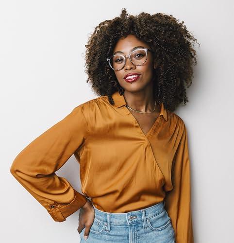 Peepers by PeeperSpecs Peepers by PeeperSpecs Oprah\'s Favorite Women\'s That\'s a Wrap Round Blue Light Blocking Reading Glasses - Smoke +2.25