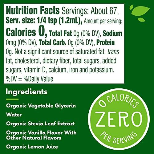 Truvia Truvia Organic Zero-Calorie Liquid Stevia Sweetener, 2.7 fluid ounce bottle, Vanilla flavor