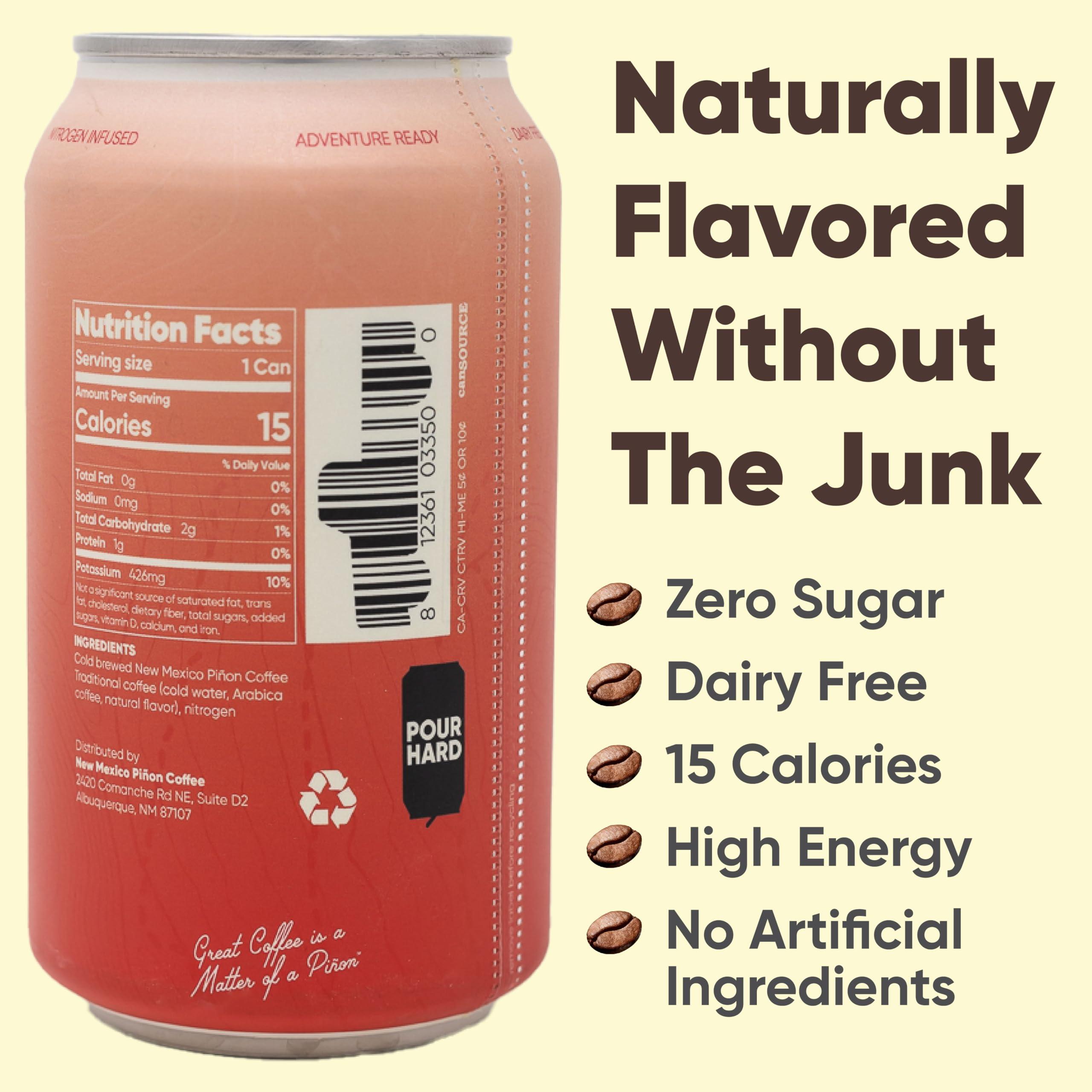 New Mexico Pion Coffee New Mexico Pion Nitro Cold Brew Coffee Drink - Smooth Nutty Taste, High Energy Nitrogen Infused Classic Black Coffee Cans 12oz - Natural Flavor Zero Sugar & Dairy Free - 24 Pack