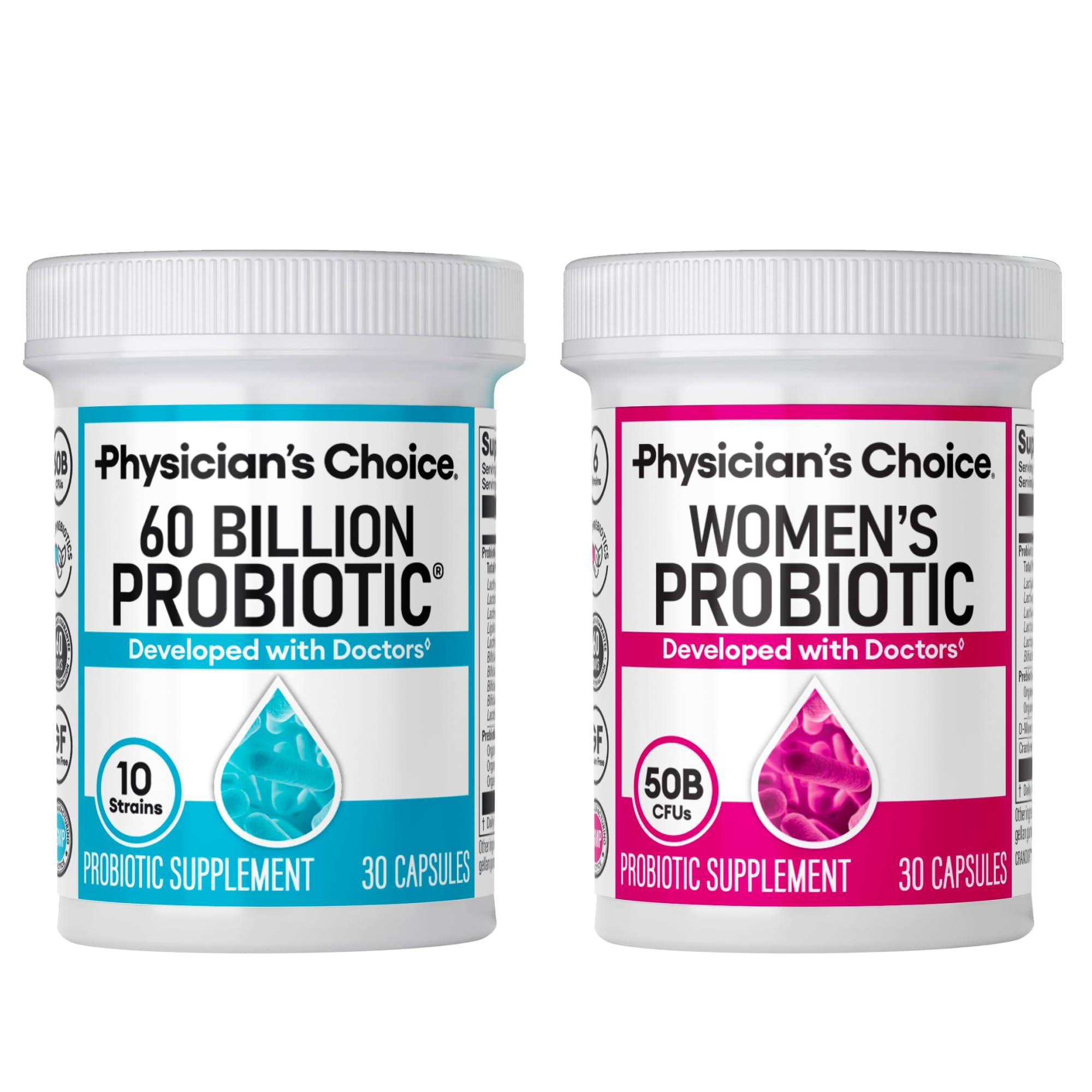Physician's CHOICE Physician\'s CHOICE - Complete Women\'s Gut Health Bundle: Probiotics 60 Billion CFU & Women\'s Prebiotics & Probiotics