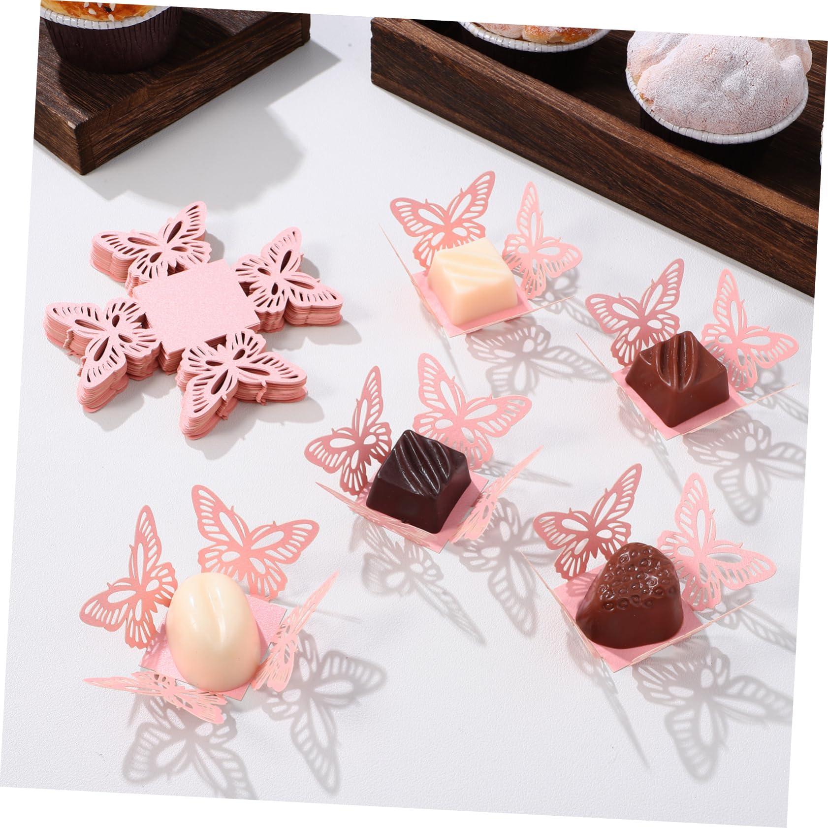 STOBAZA STOBAZA 50 Pcs Boxes Small Cases banquet Container decorate chocolate box Wedding Supplies wedding paper tray pink Banquet Party Cases chocolate Candy box