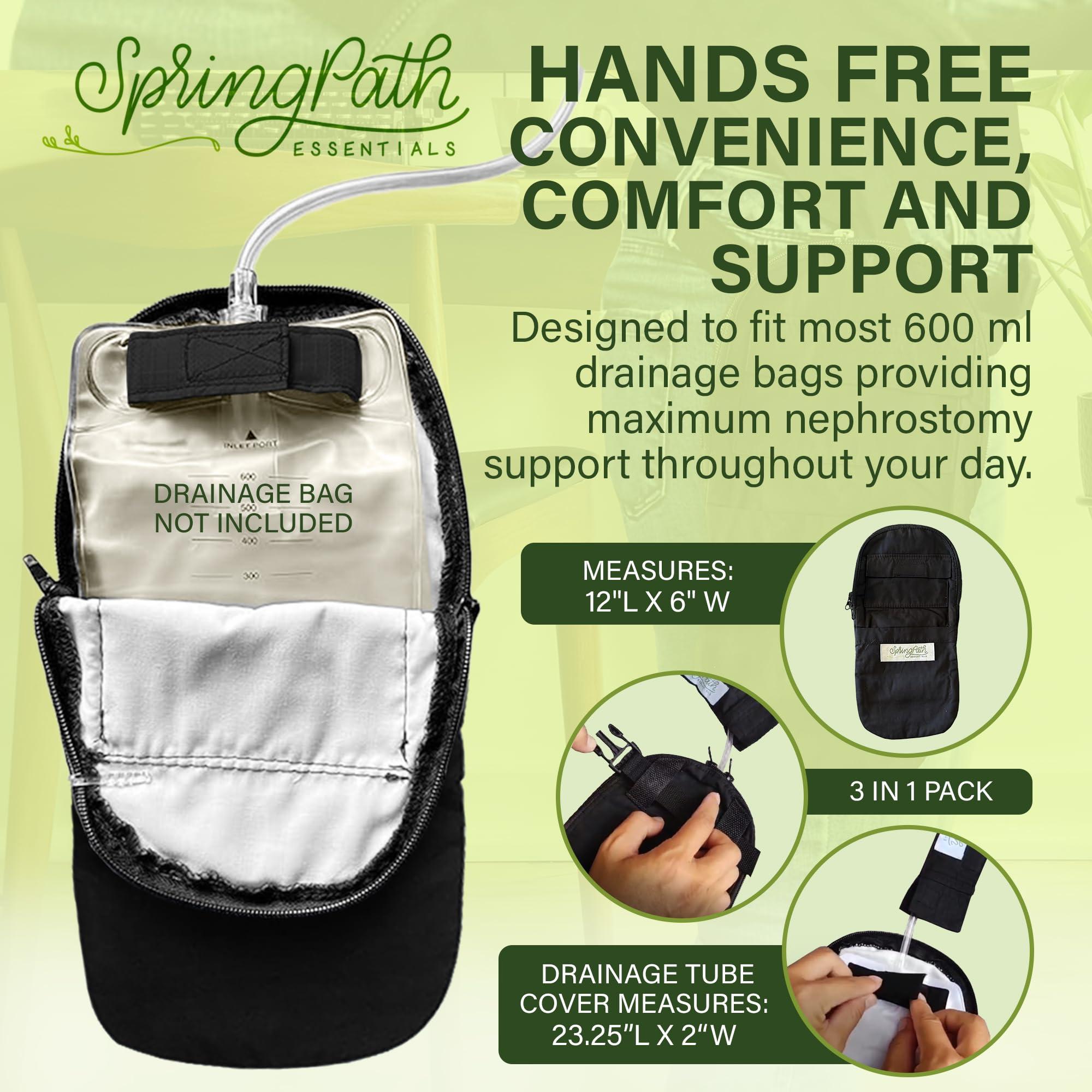 SpringPath Essentials, Inc. Nephrostomy Tube and Drainage Bag Cover (Black)