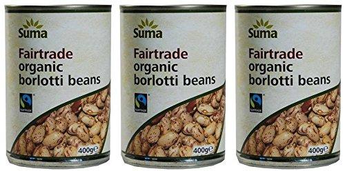 Suma (3 Pack) - Suma - Fairtrade Borlotti Beans | 400g | 3 Pack Bundle