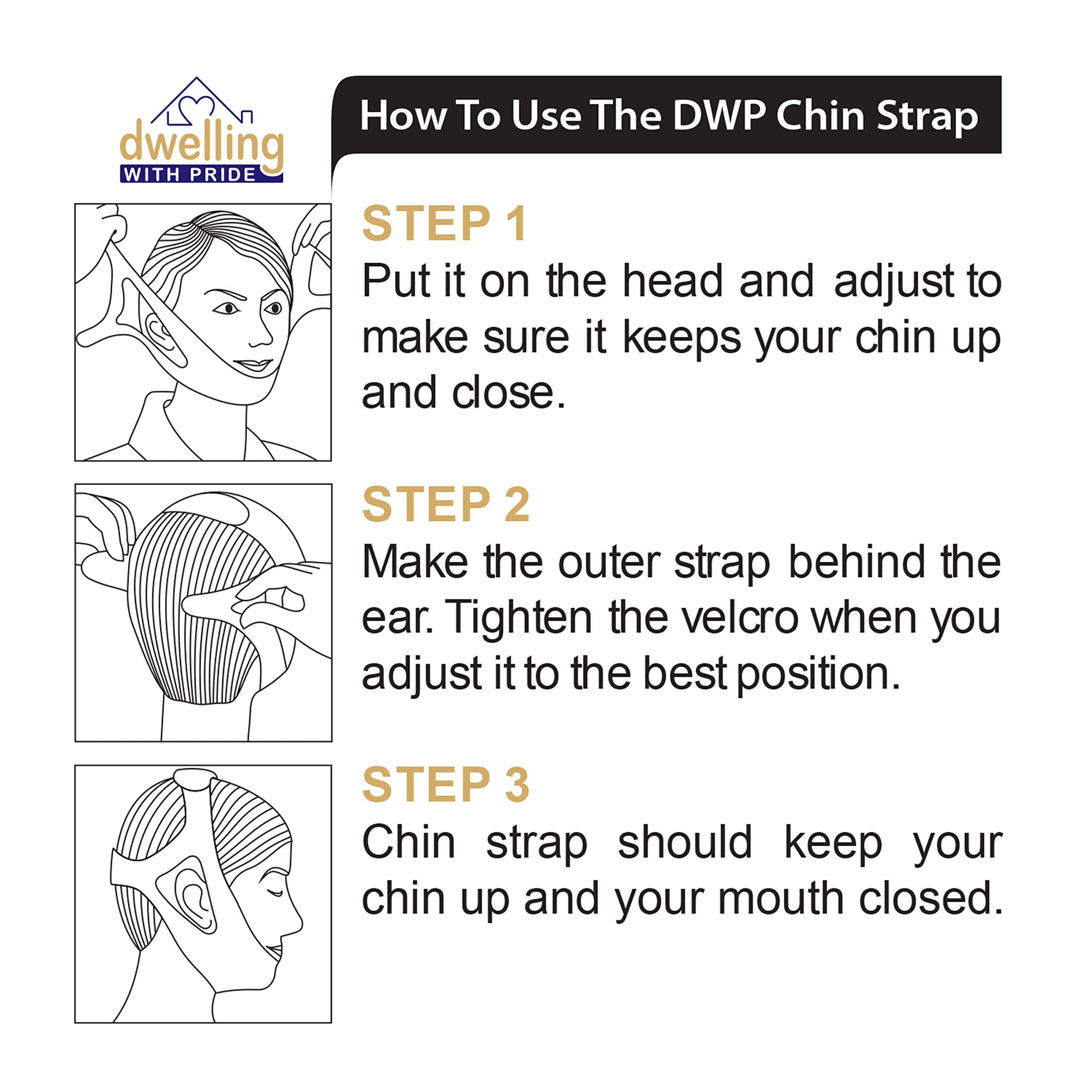 Dwelling With Pride Anti Snore Chin Strap | Anti-Dry Mouth Chin Strap for CPAP Users | Stop Noise | Snoreless Sleeping Solution for Men and Women | Breathing Aid for Snoring