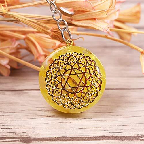ZTBH ZTBH Orgone Pendant Orgonite Keychain Orgone Energy Pendants Keyring 7 Chakras w/Crystals Stones Orgone Pendant