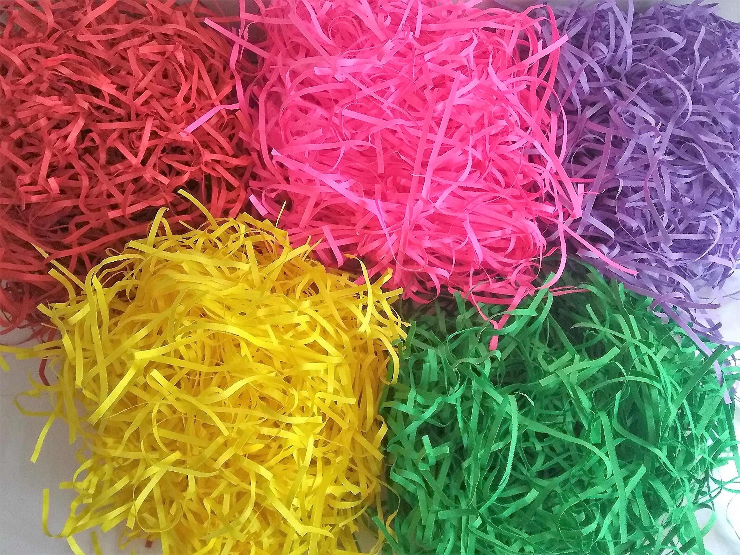 PN PRISM Shredded Paper for Packing, 100 GMS, Paper Shred, Paper Grass, Decorative Paper Fillers for DIY Crafts, Gift Wrapping, Easter Basket, Christmas, Birthday Decoration - Box Packing (Pink)