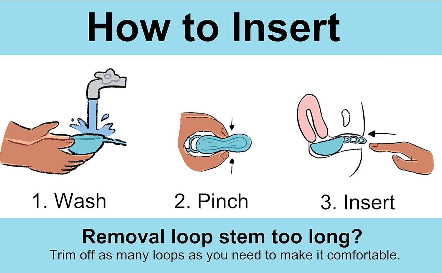 MOONTHLIES MOONTHLIES Reusable Menstrual Disc | Period Disc with Removal Loop Stem | Alternative to Menstrual Cups for Light or Heavy Flows | Sustainable Alternative to Tampons/Pads (2 Medium, Blue)