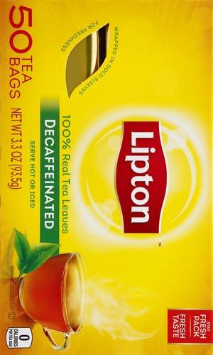 Lipton Lipton Decaffeinated Black Tea, 50 Count (Pack of 4)