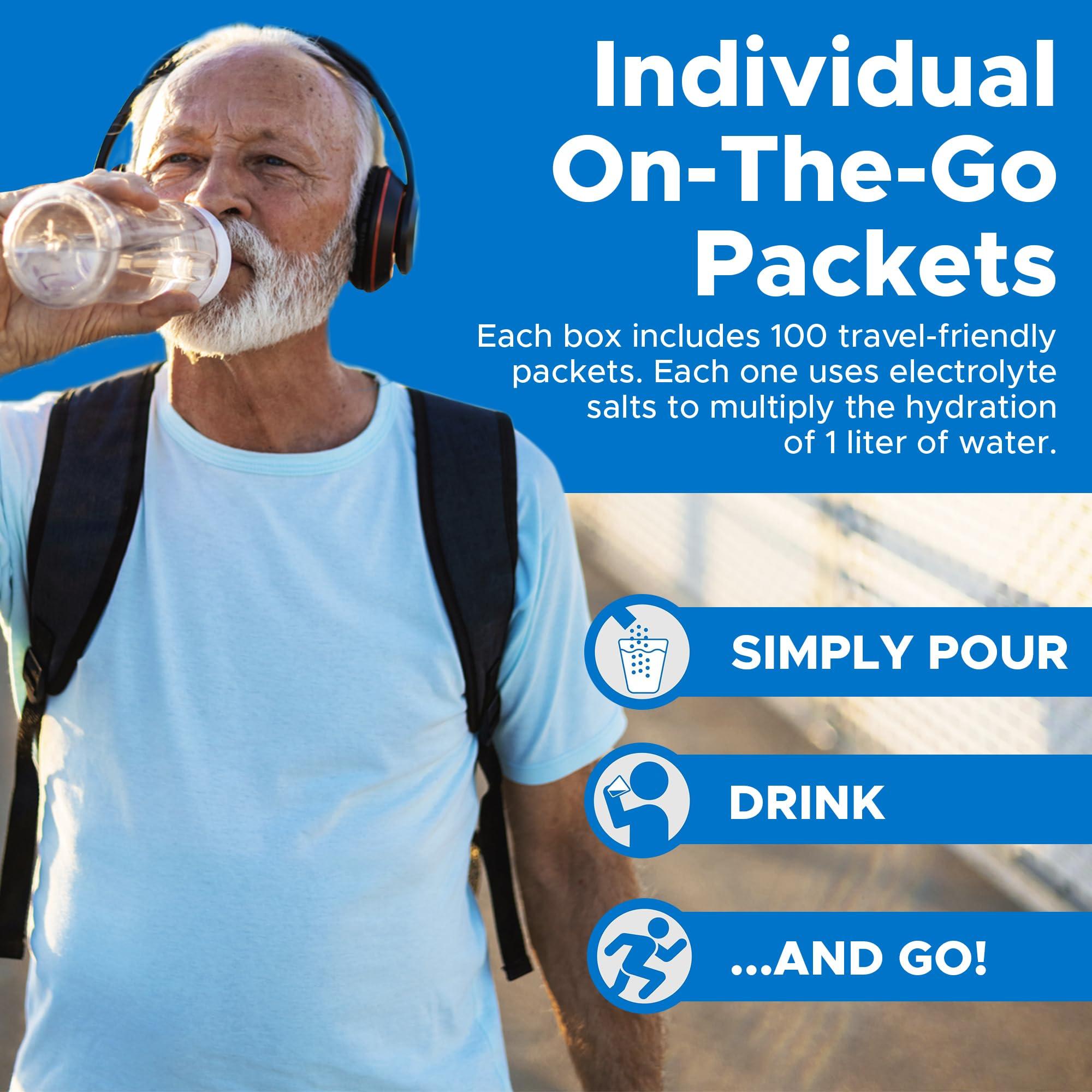 TRIORAL TRIORAL Hydration Electrolytes Powder (100Pack)-Rapid Rehydration Solution,Essential Hydrating Formula,Combat Dehydration from Workouts,Sports & More, First Aid Kit,Travel Must-Haves,Drink Mix Packets