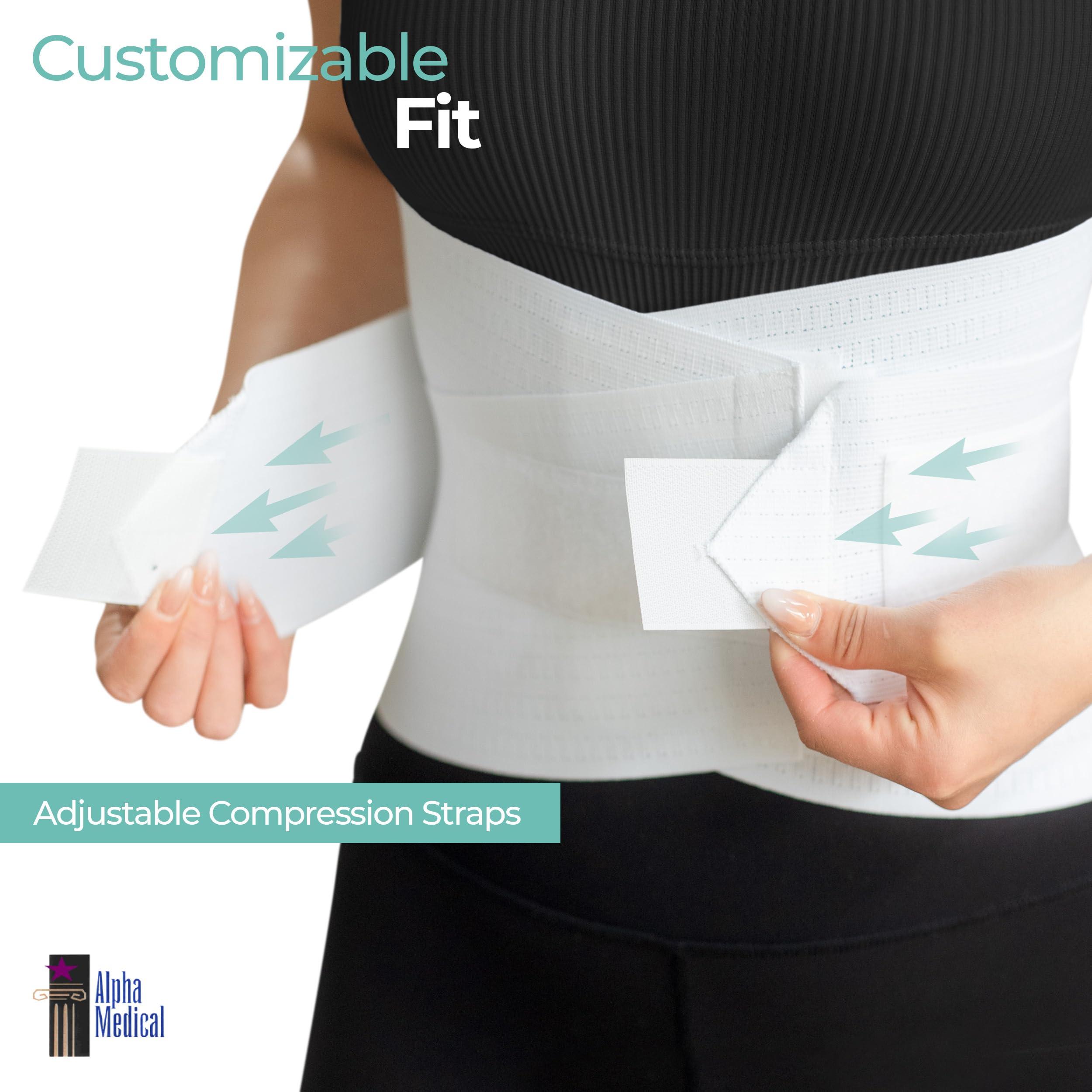 Alpha Medical Alpha Medical Breathable Back Brace for Men & Women | Relief for Upper and Lower Back Pain | Back Support for Herniated Disc, Sciatica, Scoliosis | Lumbar Support | Back Stabilizer | Posture Corrector | L0625 (Large White)