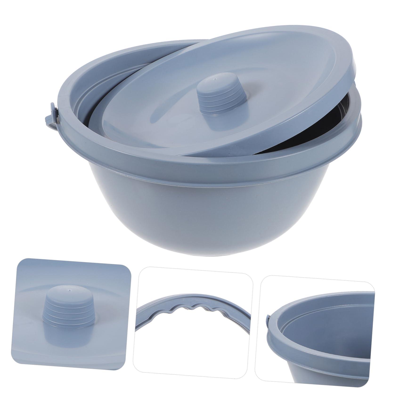 LALAFINA LALAFINA Commode Seats Chamber Pot with Lid Wheelchair Commode Portable Toilet Bedside Urinal Female Urinal Bottle Potty Pee Bucket Wheelchair Potty for Pregnant Elderly Disabled