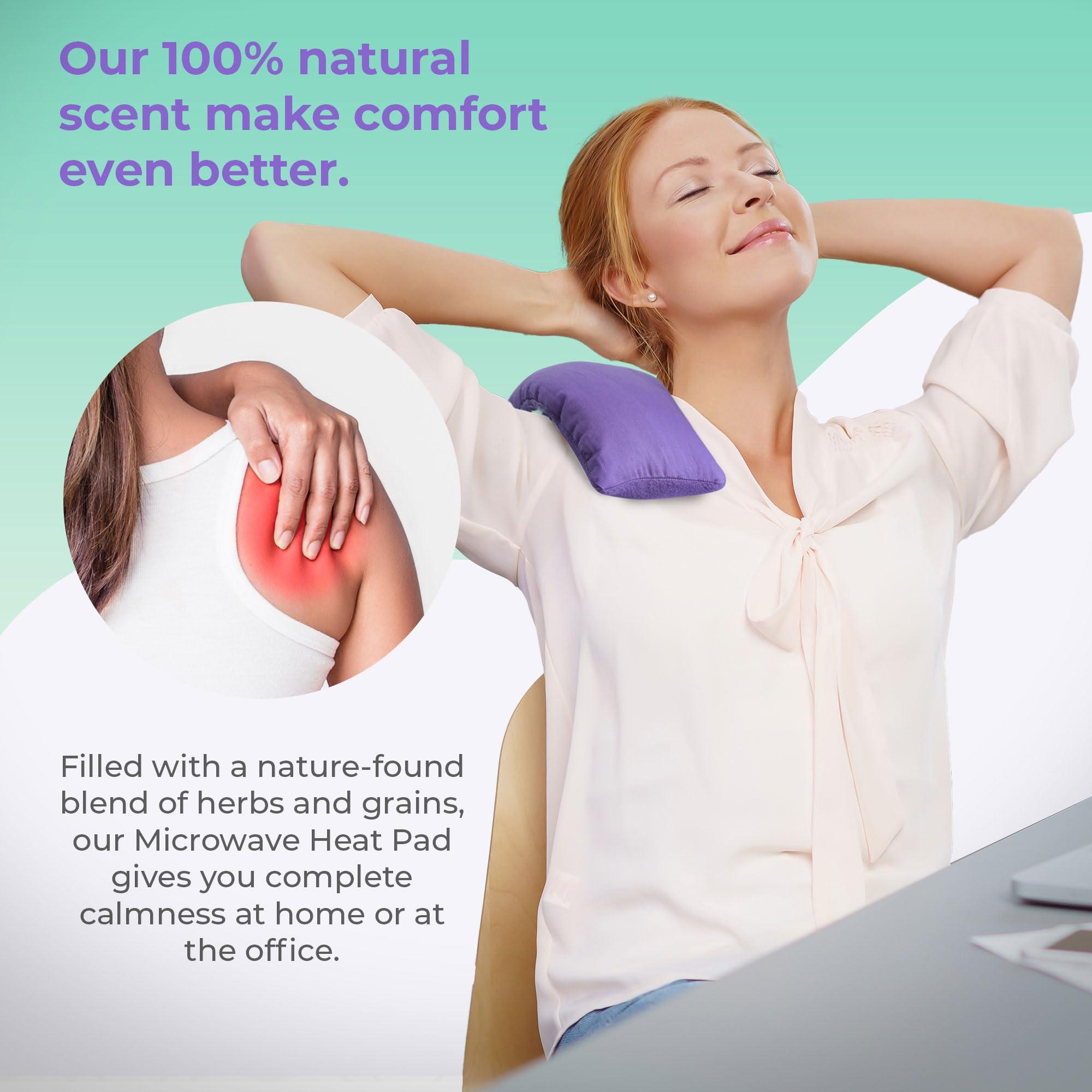 MY HEATING PAD My Heating Pad for a Better Comfort - Moist Microwavable Heating Pads for Joint Pain and Sore Muscles - Microwave Hot Pack Heat Pad for Cramps - Chilled or Heated Pad Therapy Pillow - 2 Packs Purple