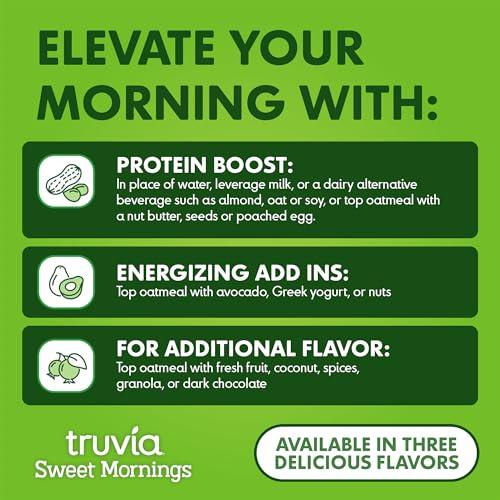 Truvia Truvia Sweet Mornings Original Instant Rolled Oat Oatmeal Packets, 12 G Protein, No Sugar Added (6 packets)