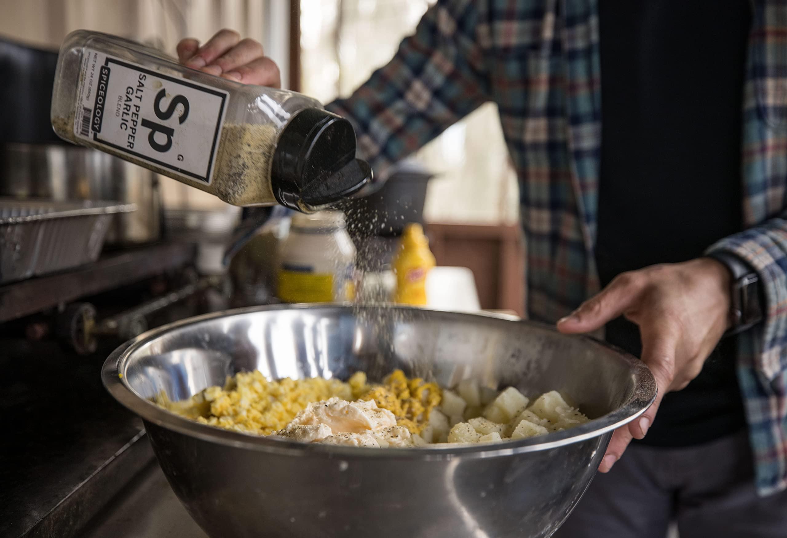 Spiceology Spiceology - Salt Pepper Garlic - SPG - Use On: Steak, Chicken, Hamburgers, Brisket, Turkey, Stew - BBQ Rub - Seasoned Salt - Spices and Seasonings - Grill Seasoning