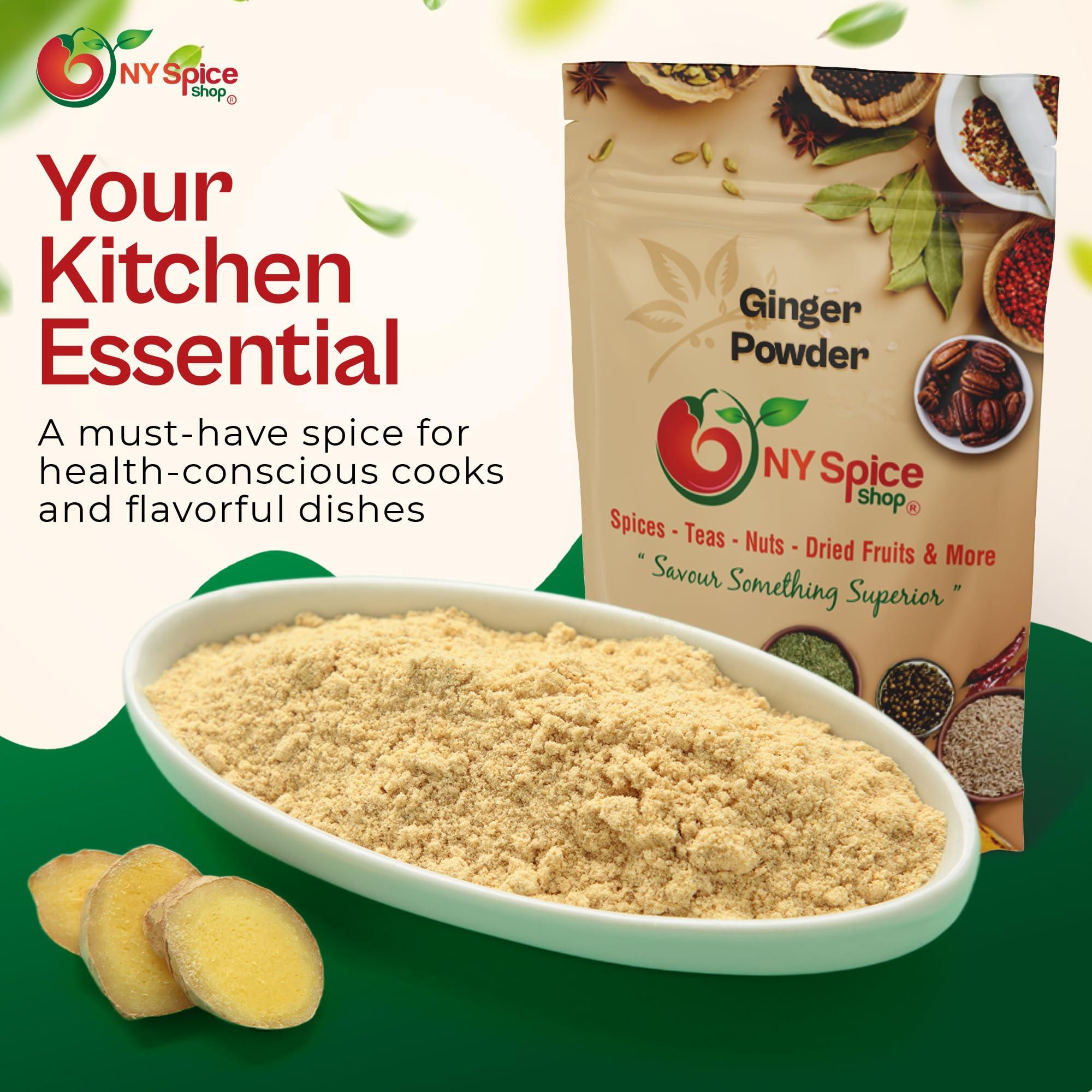 NY Spice Shop NY SPICE SHOP Ginger Powder - Ground Ginger Root - Great Flavor and Highly Aromatic Ground Ginger Root Powder - Perfect for Cooking, Baking Gingerbread, Smoothies & Tea – 3 lbs. (Pound)