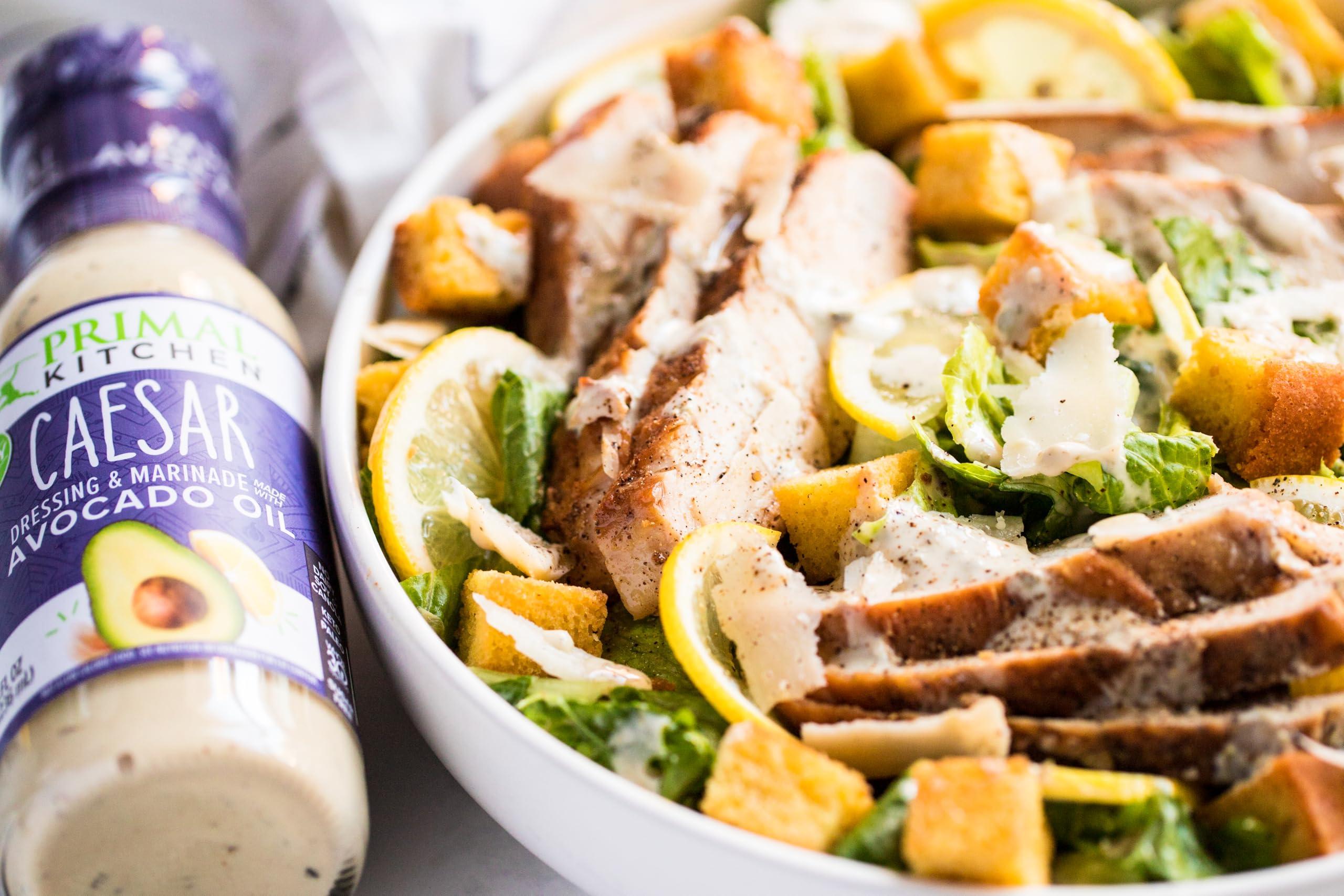 Primal Kitchen Primal Kitchen Ranch Dressing & Marinade and Caesar Dressing & Marinade, Made with Avocado Oil and Cage-Free Eggs, 8 Fluid Ounces, Variety Pack of 2