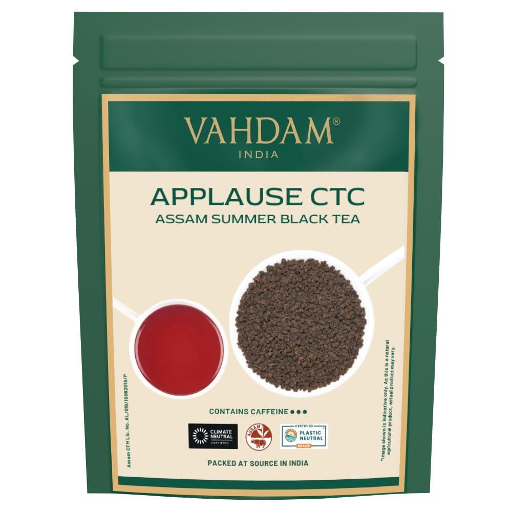 VAHDAM VAHDAM, Assam CTC Black Tea Loose Leaf 170+ cups (12oz) STRONG, BOLD & RICH Assam Tea Loose Leaf | Pure Assam Chai Tea | Pure Unblended Single Origin Black Loose Leaf Tea | Vacuum Sealed