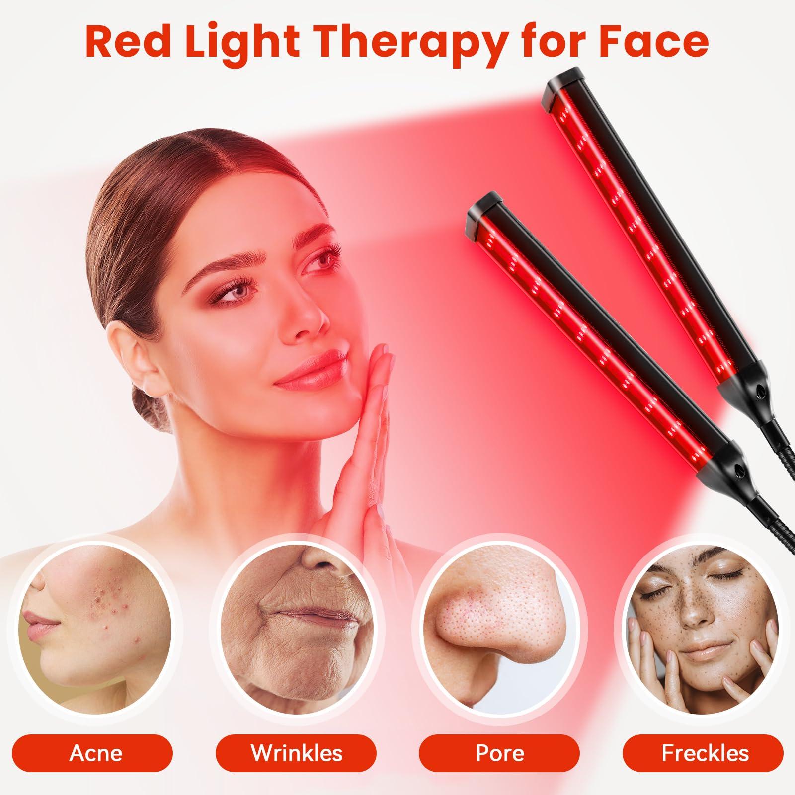 Viconor Viconor Red Light Therapy Lamp 4 Head Infrared Light Therapy for Body Device,Red Light Therapy for Neck, Near Infrared Light Therapy Belt Wearable