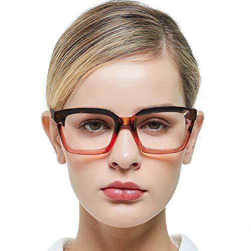 MARE AZZURO MARE AZZURO Reading Glasses for Women 6.0 Fashion Readers 600 Female Square Retro Reader Durable Eyewear +6.00 Strength