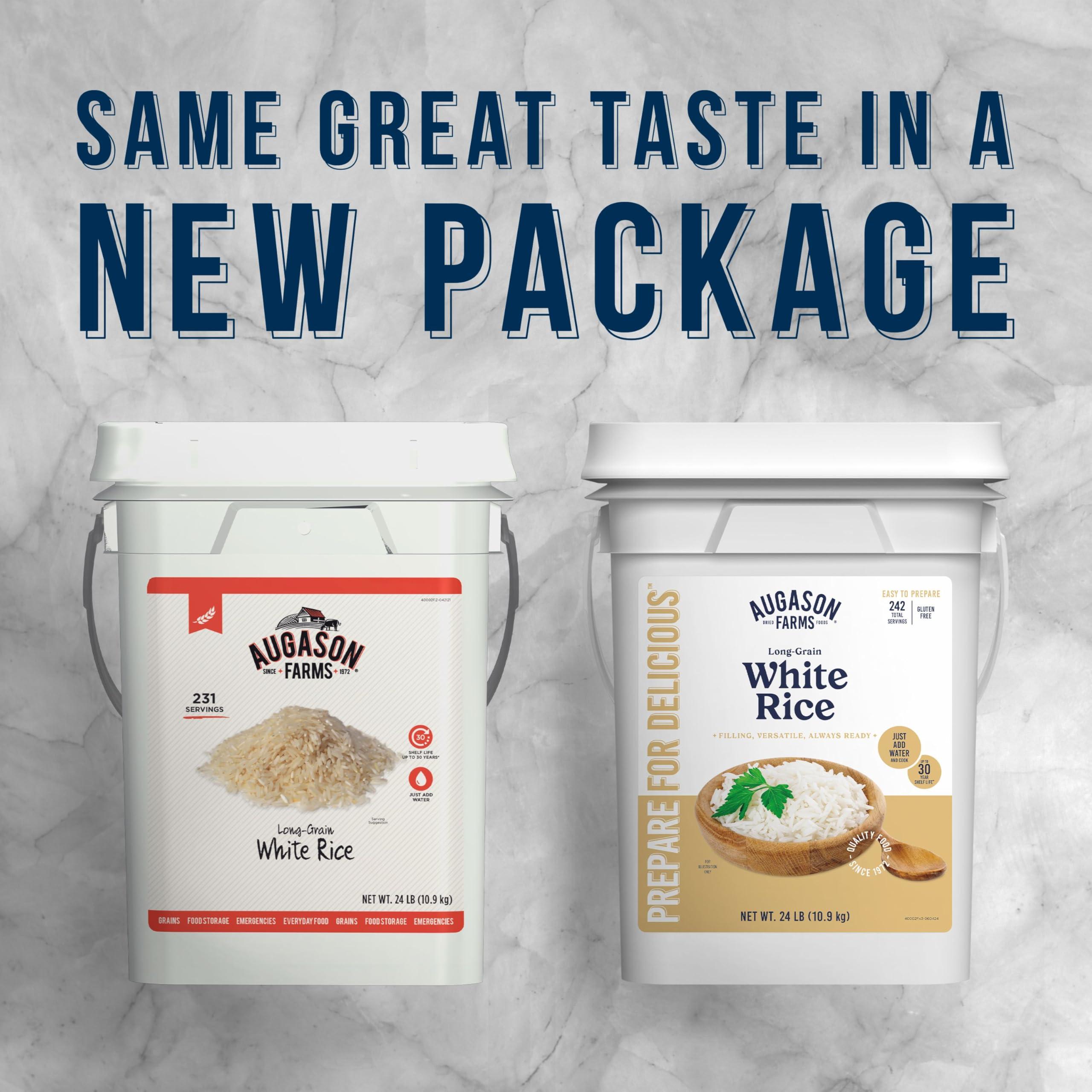 Augason Farms Augason Farms Long Grain White Rice 4-Gallon Pail, Emergency Food Supply, Everyday Meals, 242 Servings