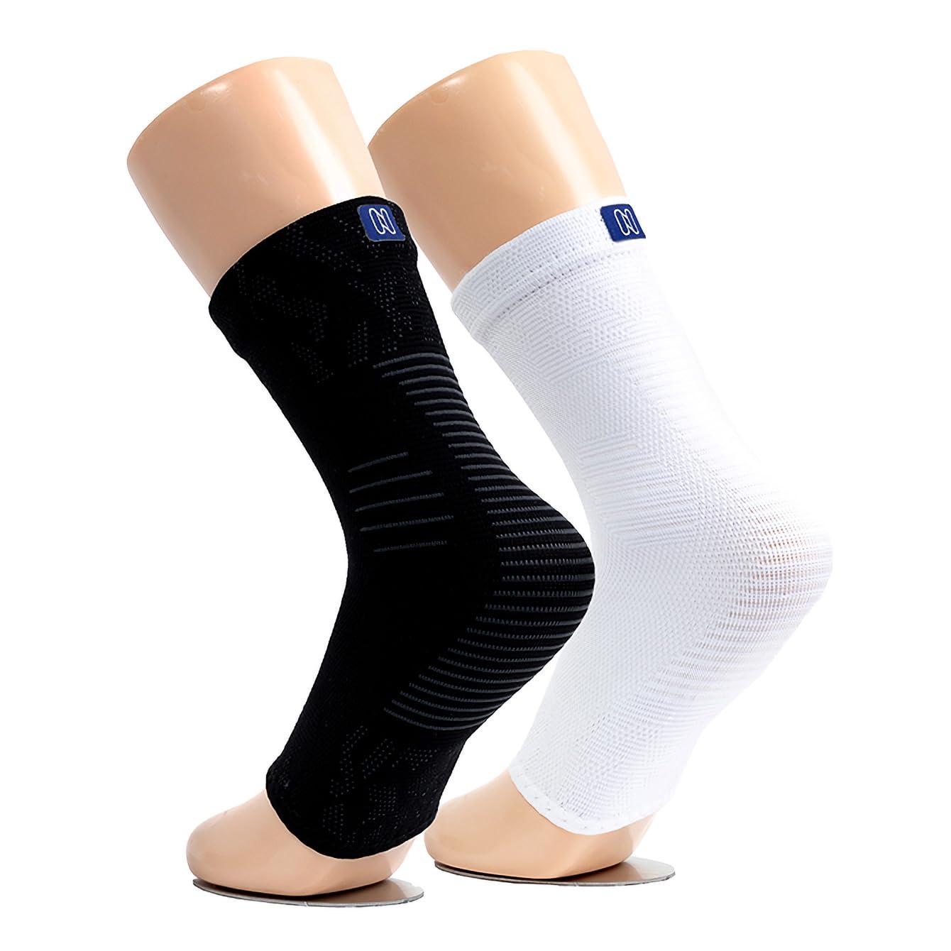 NanoSocks NanoSocks Compression Socks for Women & Men (1 Pair) - BEST Ankle Brace Support Sleeve for Neuropathy, Plantar Fasciitis, Diabetic Foot Nerve Pain Relief - Toeless (Small, White)