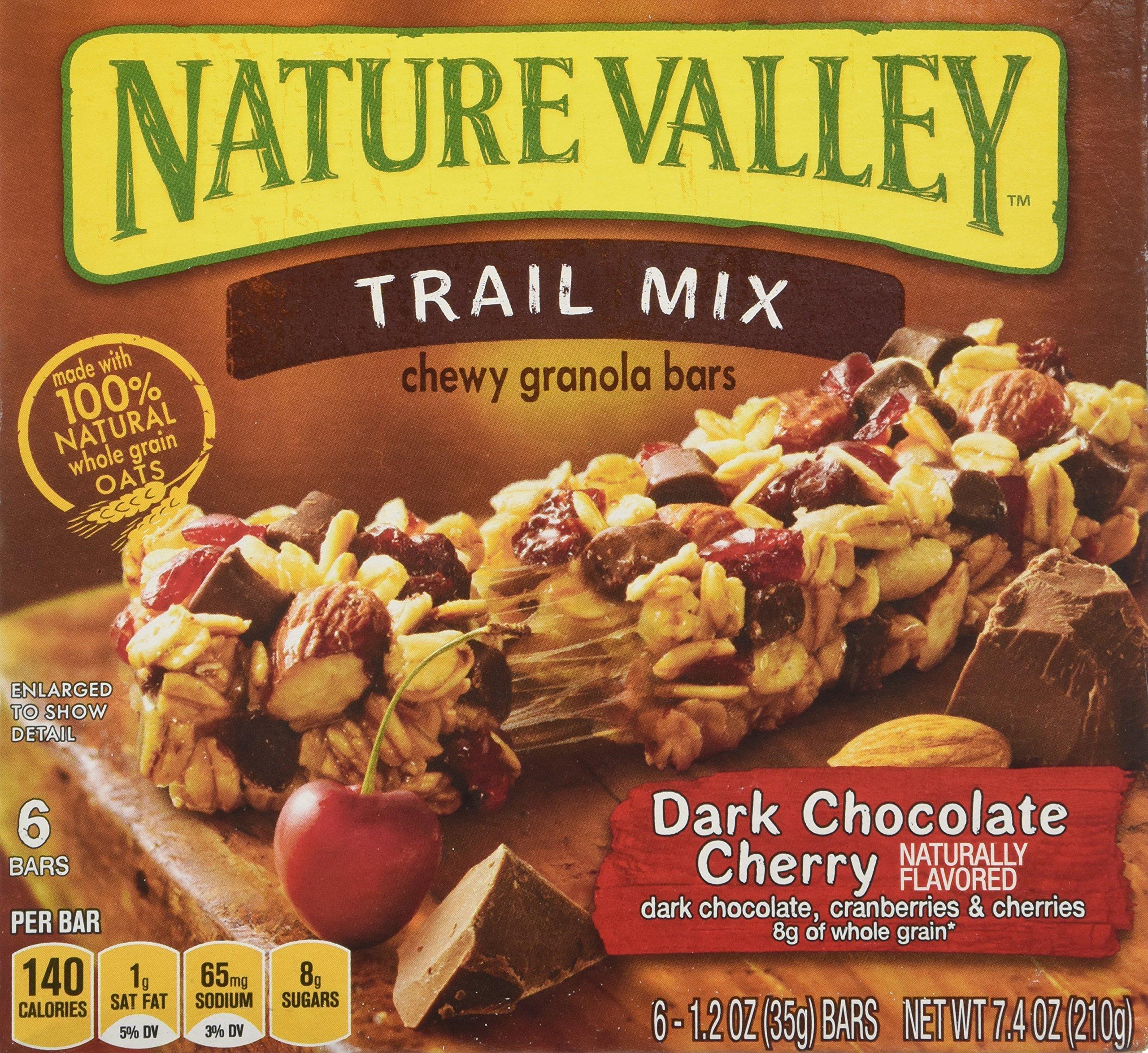Nature Valley Nature Valley Chewy Trail Mix, Dark Chocolate Cherry Granola Bars 7.4 Oz (Pack of 4)