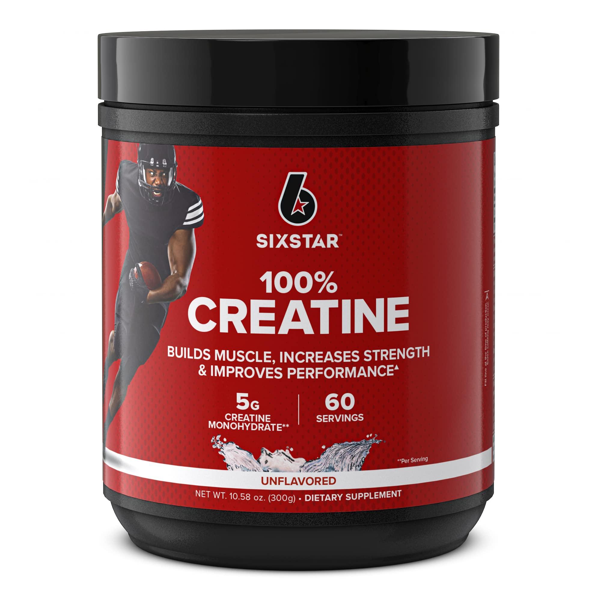 Six Star Six Star Elite Series 100% Whey Protein Plus Triple Chocolate 1.8lbs and 100% Creatine Monohydrate Powder Unflavored 60 Servings