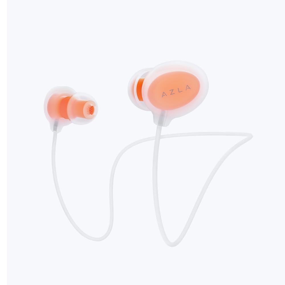AZLA AZLA POM 10S - Ear Plugs for Sleeping Noise Cancelling - Silicone Earplugs for Sleep, Snoring, and Noise Reduction - Best Earplugs to Drown Out Snoring - Ear Plugs for Snoring Blocking (Orange)