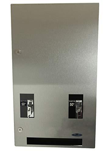 Frost Frost 608-3-0.50 Feminine Napkin and Tampon Vendor, 14.9" L x 25.4" H x 5.75" D, Metallic