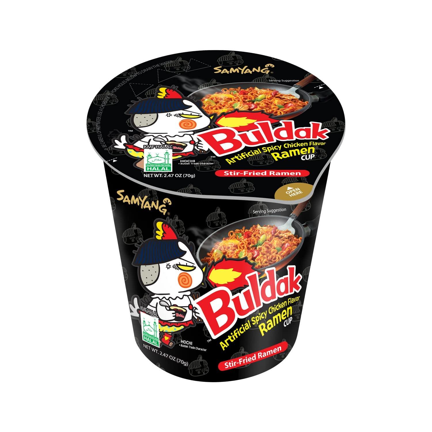 Samyang Samyang Buldak Spicy Hot Chicken Stir-Fried Cup Noodles (Pack of 6)