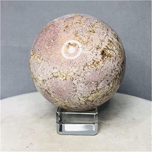 AMHIL AMHIL Amethyst Rough Stone 82mm Natural Crystal Pink Amethyst Crystal Cherry Agate Geode Ball (Color : Size 78mm)