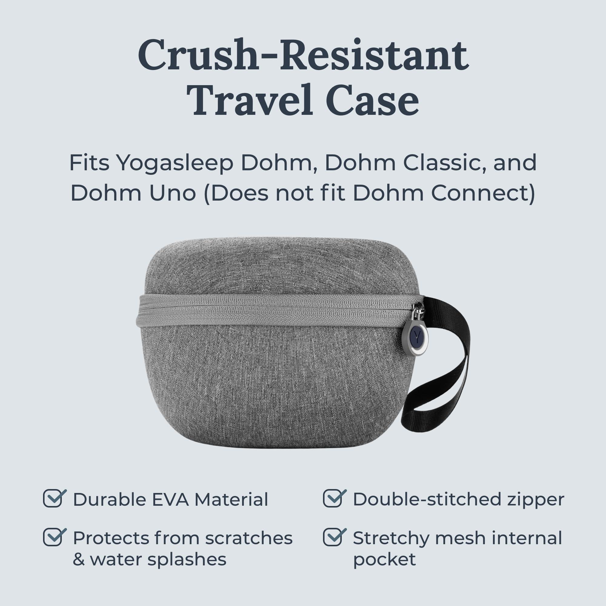 Marpac Yogasleep Dohm (White/Gray) & Travel Case (2 Piece Set) The Original White Noise Machine with Natural Sound from a Real Fan, Sleep Aid & Noise Cancelling For Adults & Baby, Office Privacy & Meditation