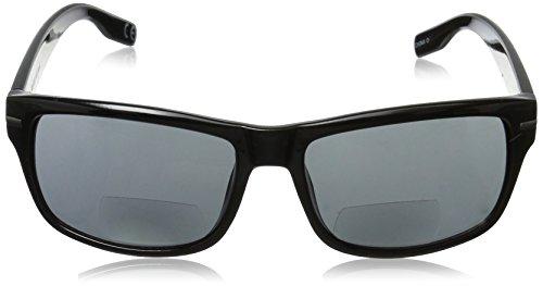 Foster Grant Foster Grant Men's Senate Square Reading Sunglasses, Black/Transparent, 57 mm, +1.00