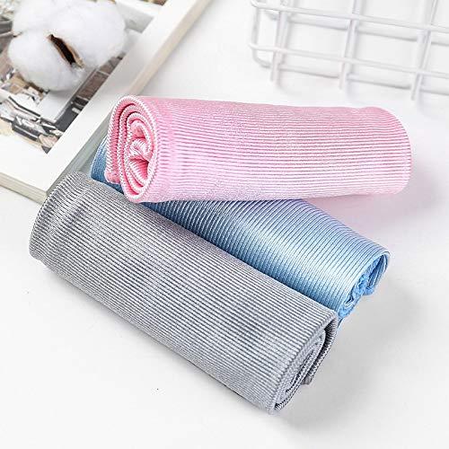 Mocoe Mocoe Microfiber Window Cleaning rag Kitchen Absorbent Mirror Cleaning Towel waterless Printing Wine Glass Cloth Home scouring pad 40 * 60cm Silvergray