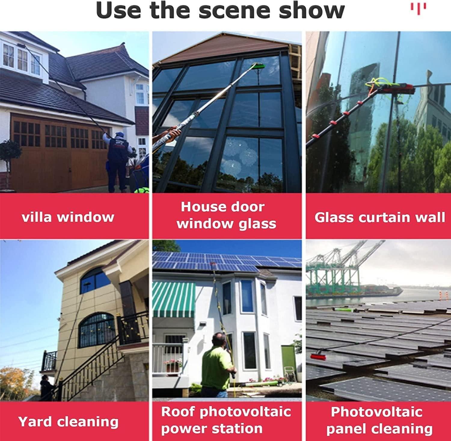 LR.store water fed pole kit window cleaning brush outdoor Water Fed Pole Kit Window Cleaning Pole 6M 9M 10.8M Water Fed Telescopic Brush/Extendable Cleaner Conservatory Roof Suitable For Photovoltaic Panel Cle