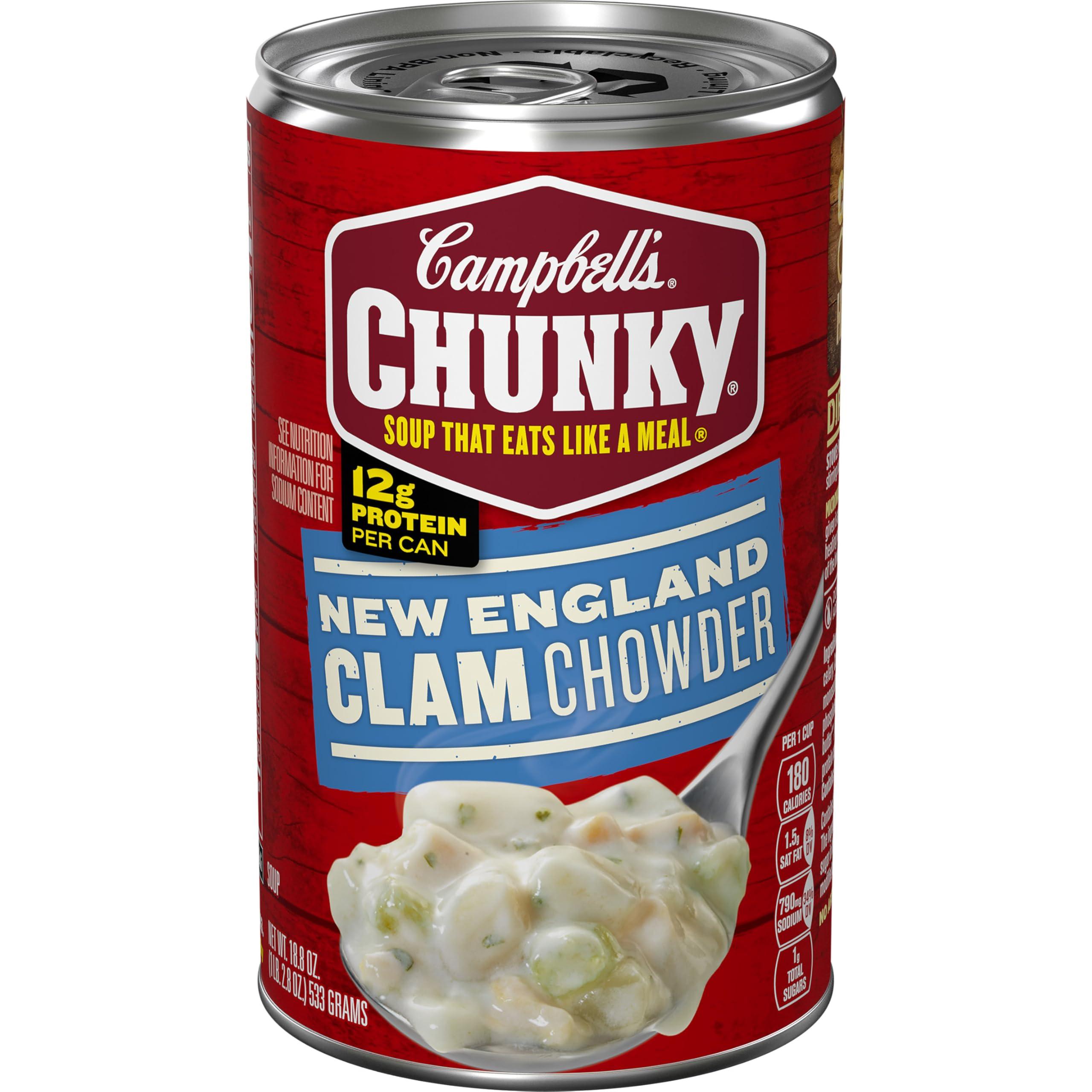 Campbell's Campbell's Chunky Soup, New England Clam Chowder, 18.8 Oz Can