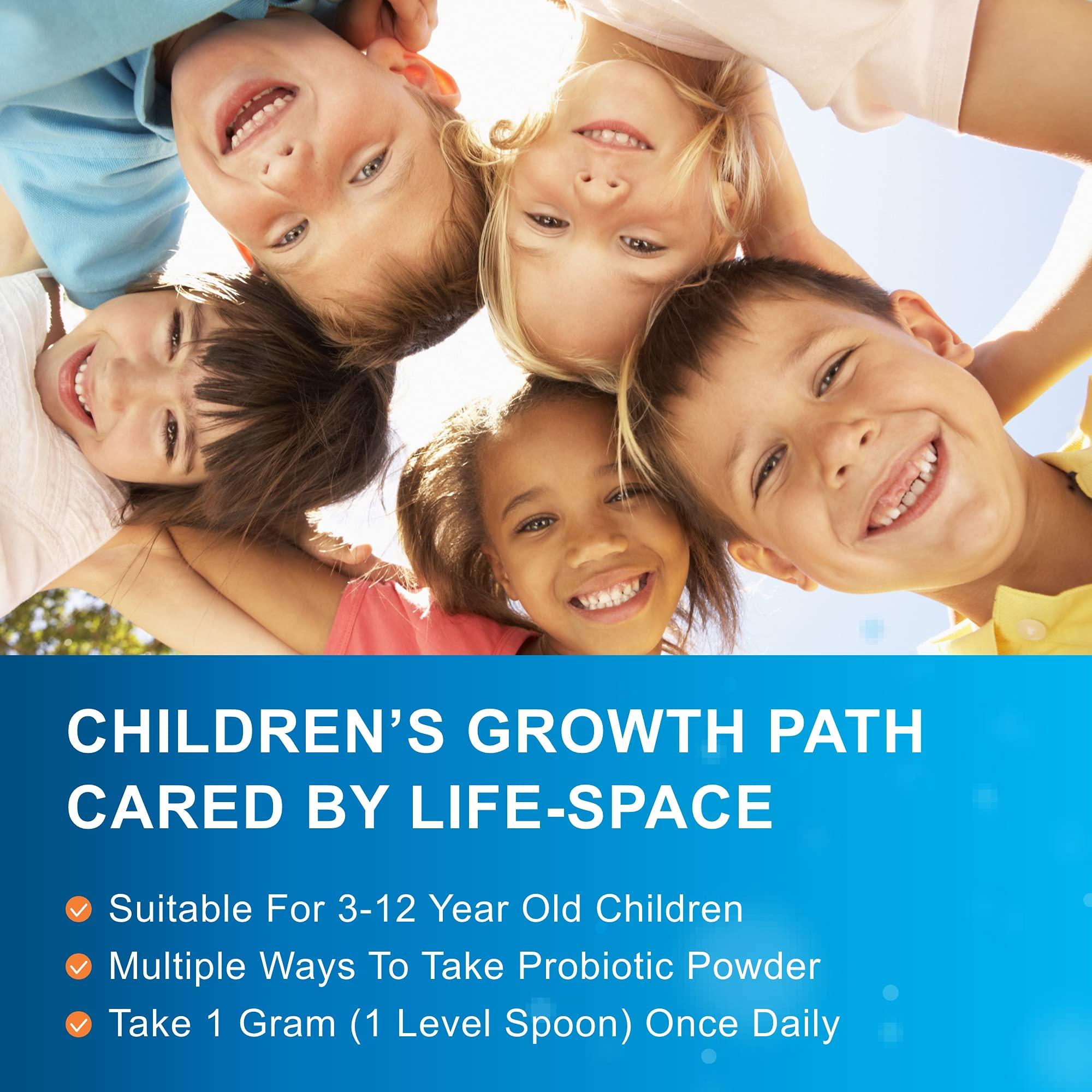 Life-Space Life-Space 60 Grams, for Children 3-12 Years,10 Billion CFU & Multi Strain, Improve Appetite for Relieve Picky, Boost Digestive Health & Immune, No Refrigeration, Probiotic Powder for Children