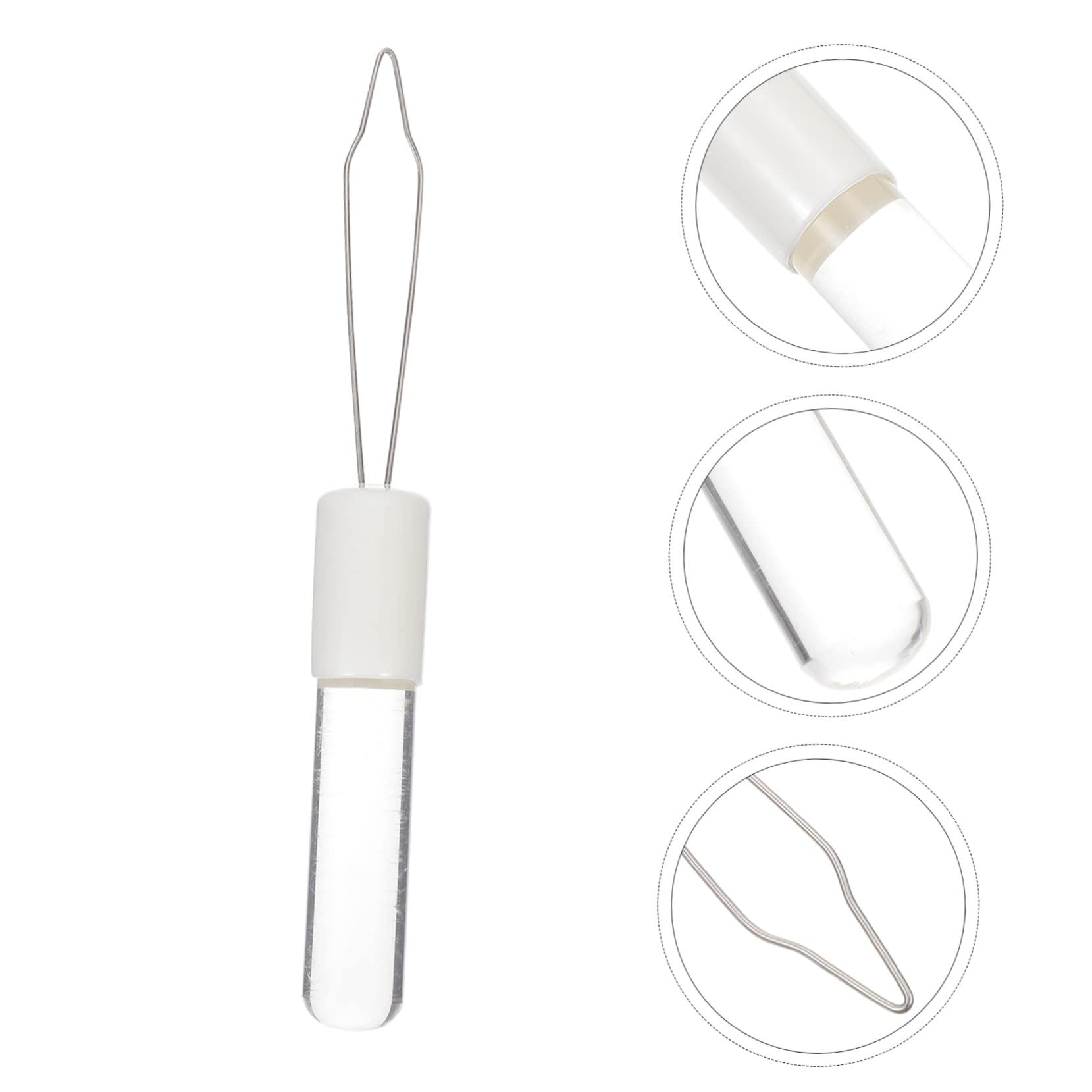 FRCOLOR FRCOLOR Button Puller Snap Buttons for Sewing Household Gadgets Fixer Help Jackets Smart Button Hand Warmers Zipper Clasp Hooks Pulls Accessories Bracelet Pin Shirt Threader Steel White