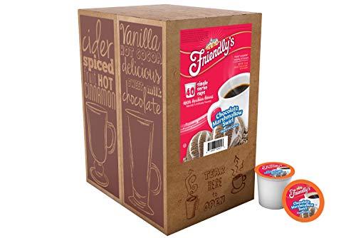 friendly's Friendly's Flavored Ice Cream Coffee Pods, Compatible with Keurig K Cup Brewers (Chocolate Marshmallow Swirl, 40 Count)