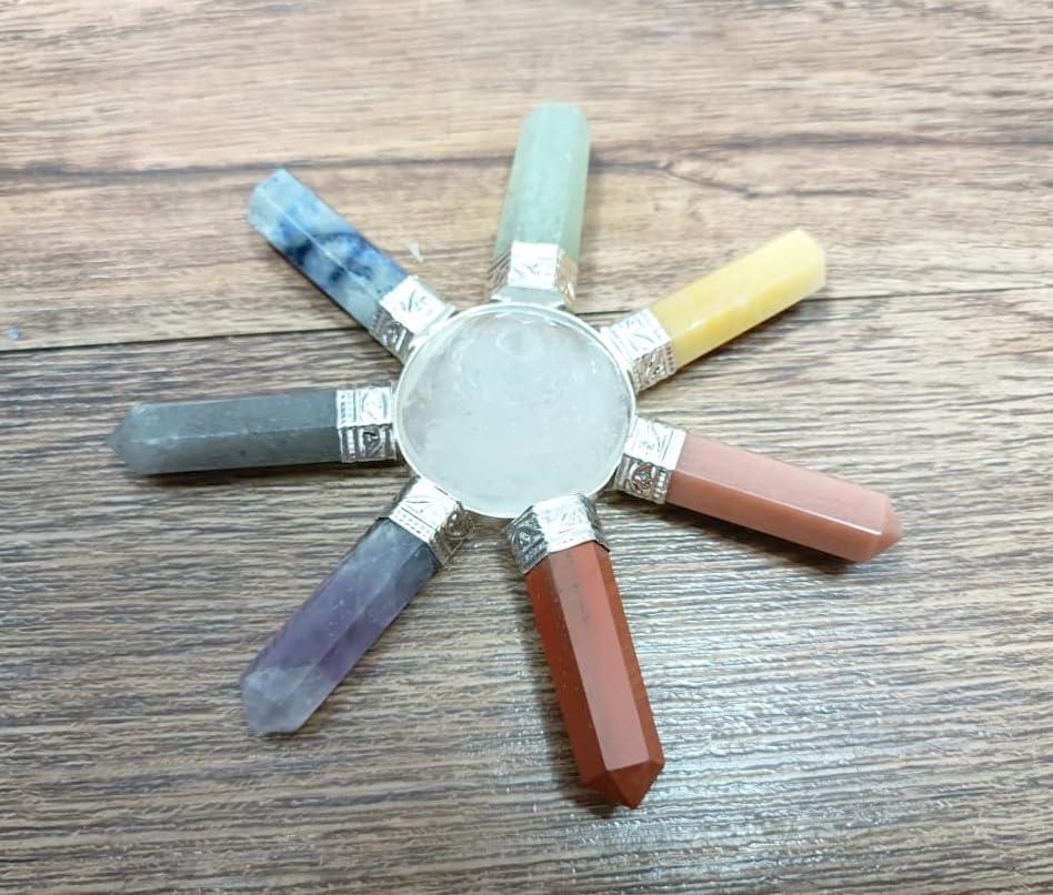 Jet International Crystal Jet Chakra Energy Generator for Chakra Balancing Positive Vibes Home Office Aura Protect Spiritual Healing Crystal Pyramid Generator