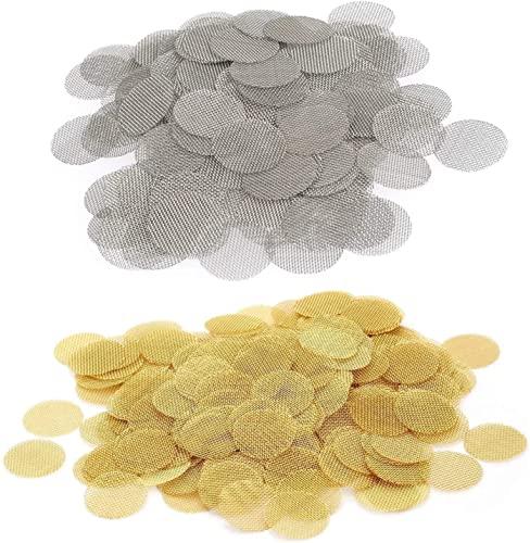 Romeda 200pcs Pipe Screens, 3/4 Inch Pipe Filters, 100pcs Premium Stainless Steel Pipe Screens and 100pcs Brass Filters