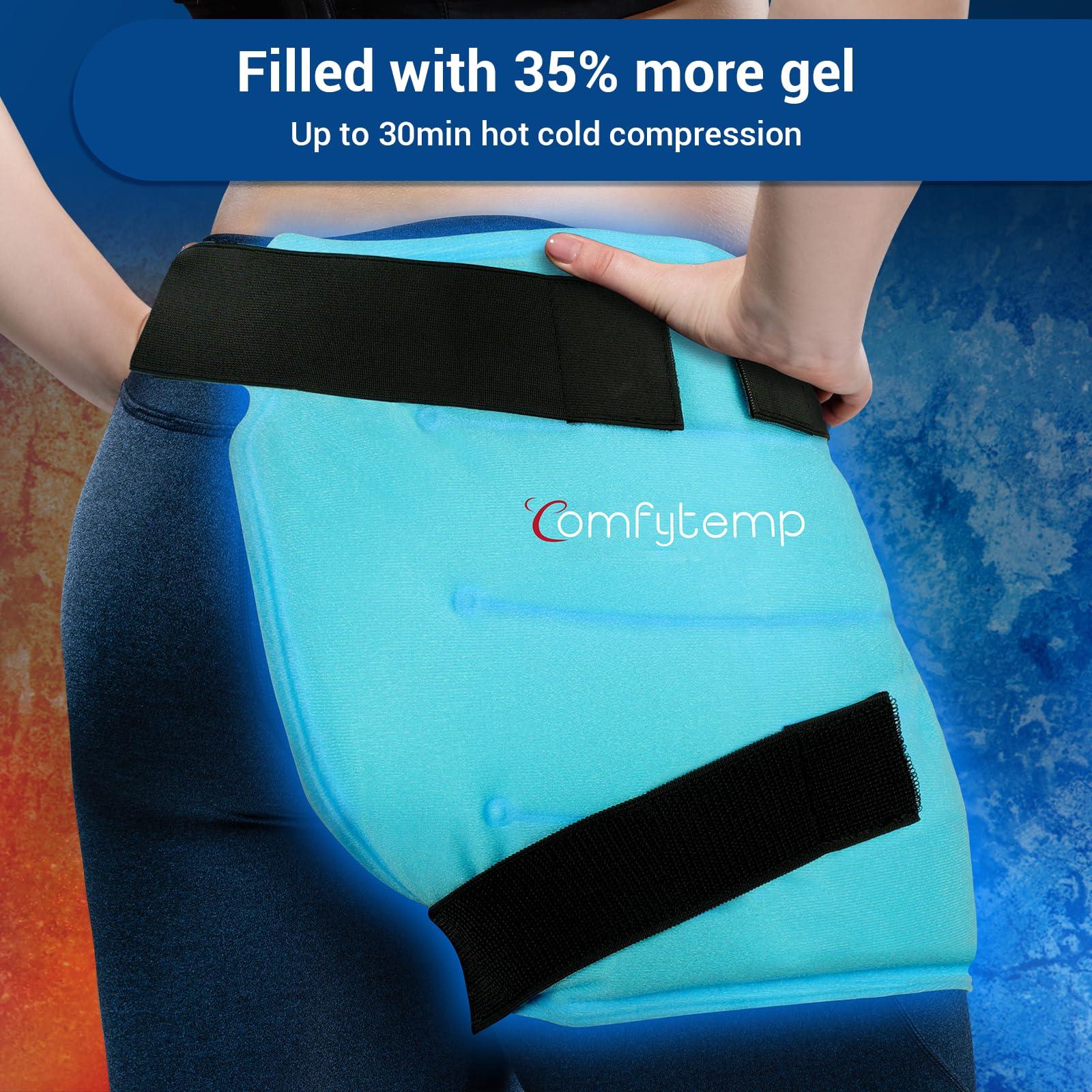 Comfytemp Comfytemp Large Hip Ice Pack Wrap for Sciatica, Hip Replacement, Fracture, Pain Relief, FSA HSA Eligible, Reusable Gel Ice Pack for Injuries, Cold Compression Physical Therapy Recovery Gifts(M/L)
