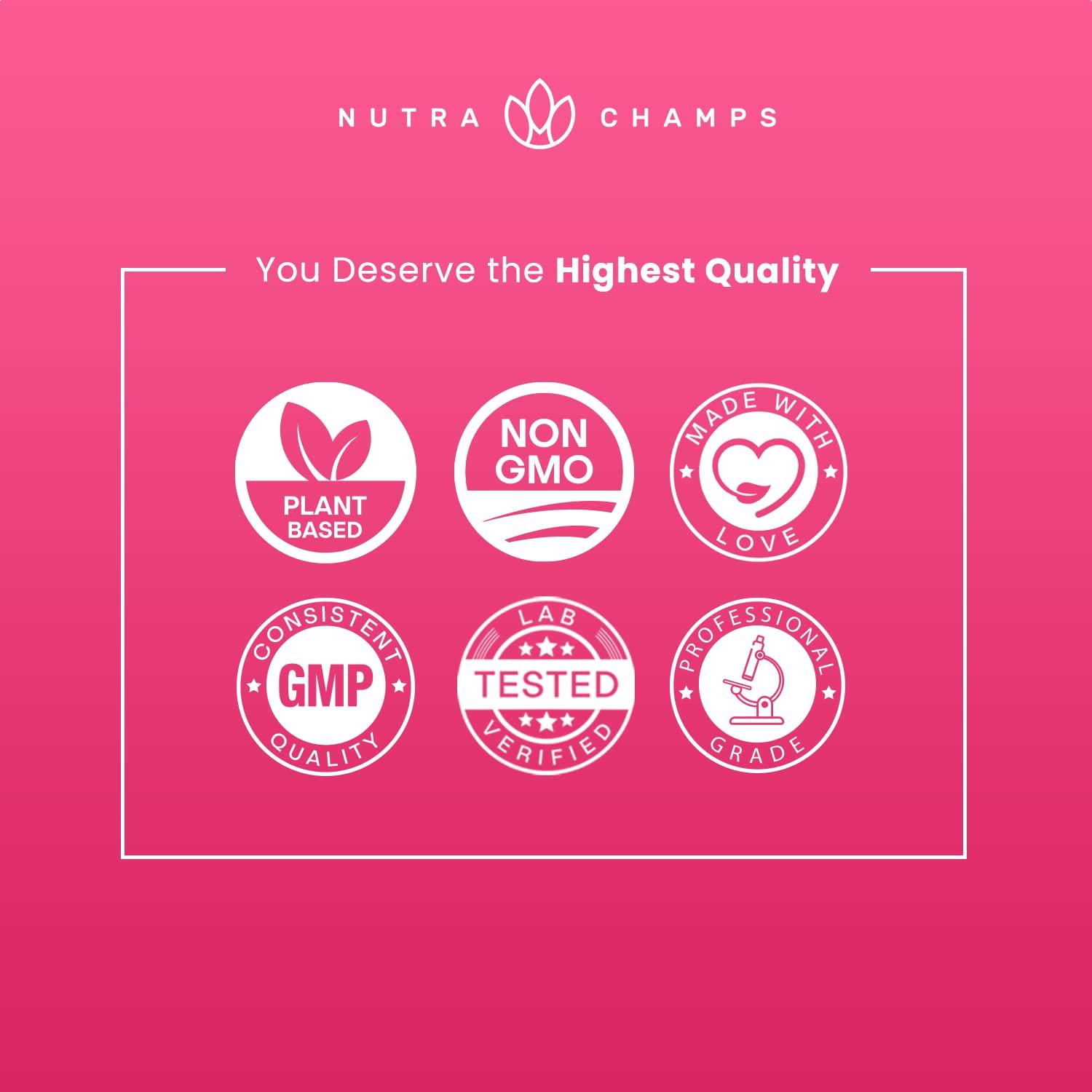 NutraChamps Hair Skin & Nails Gummies | Biotin with Collagen & Keratin | 5000mcg Biotin Beauty Complex | Vitamin Supplement | Berry | 120 Count for Women & Men | Healthy Hair, Radiant Skin & Strong Nails (2 Pack)