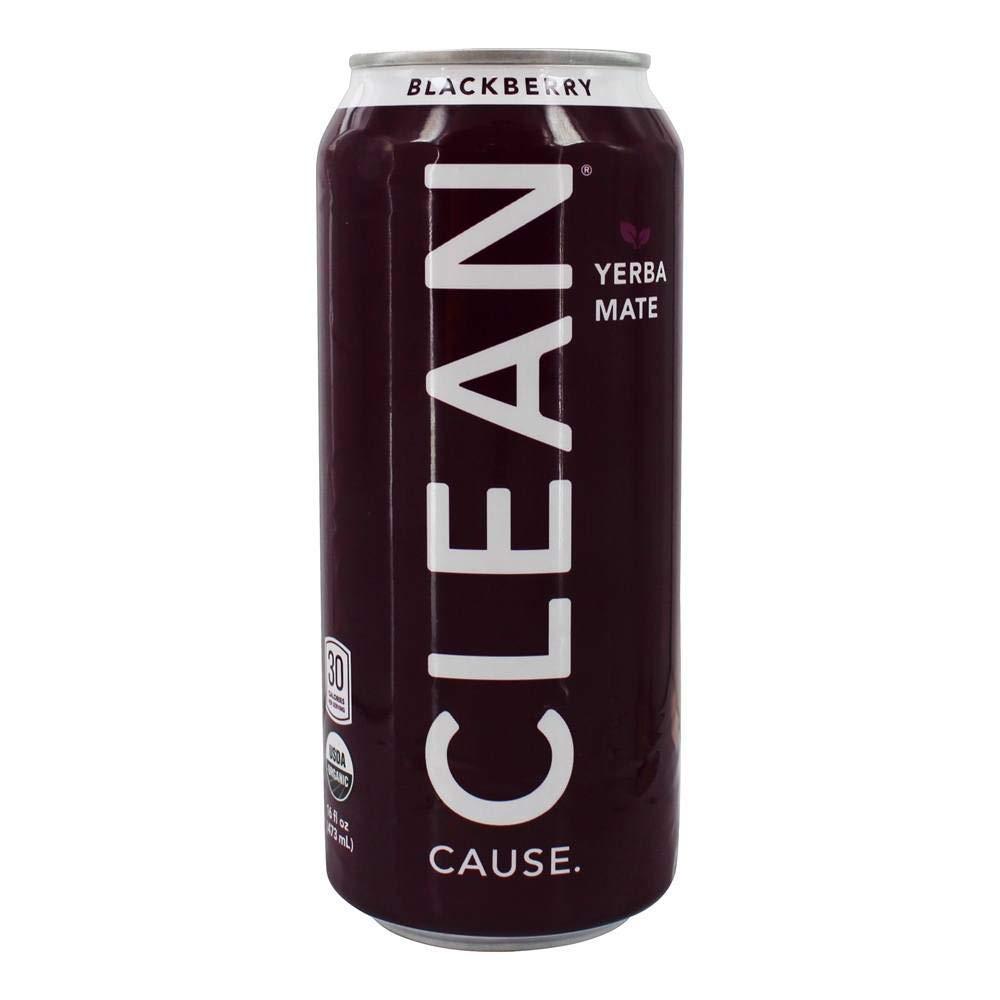 Clean Cause Clean Cause Sparkling Blackberry Yerba Mate - 16 Ounces (Case of 12)