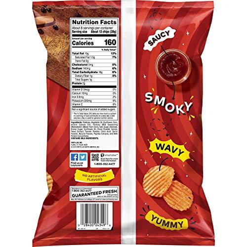 Lay's Lay's Wavy Potato Chips Barbecue Flavor Hickory BBQ, 7.5 Oz