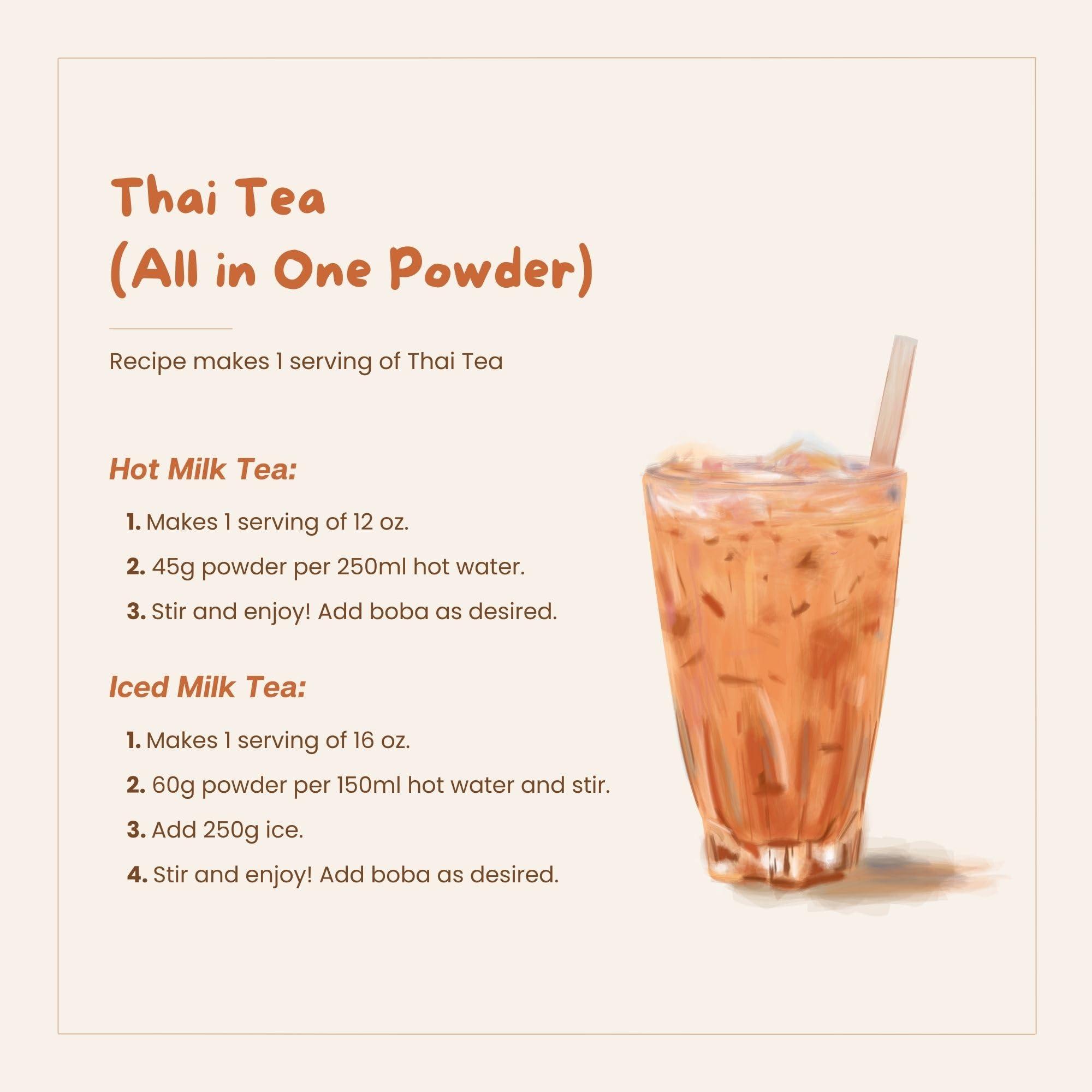 Bossen Bossen Bubble Tea All-in-One Powder Mix (Thai Milk Tea)