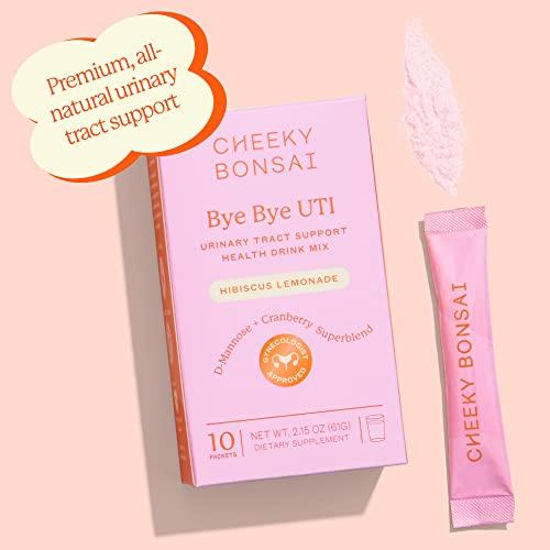 Cheeky Bonsai Cheeky Bonsai Bye Bye UTI Urinary Tract Support Health Powder Drink Mix | 10 Packets | Hibiscus Lemonade Flavor - Support Healthy Urinary Tract, Fast Acting, Simply Mix With Water